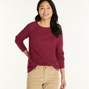 L.L. Bean Women's Unshrinkable Mini-Waffle Tee, Long-Sleeve Crewneck